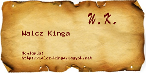 Walcz Kinga névjegykártya